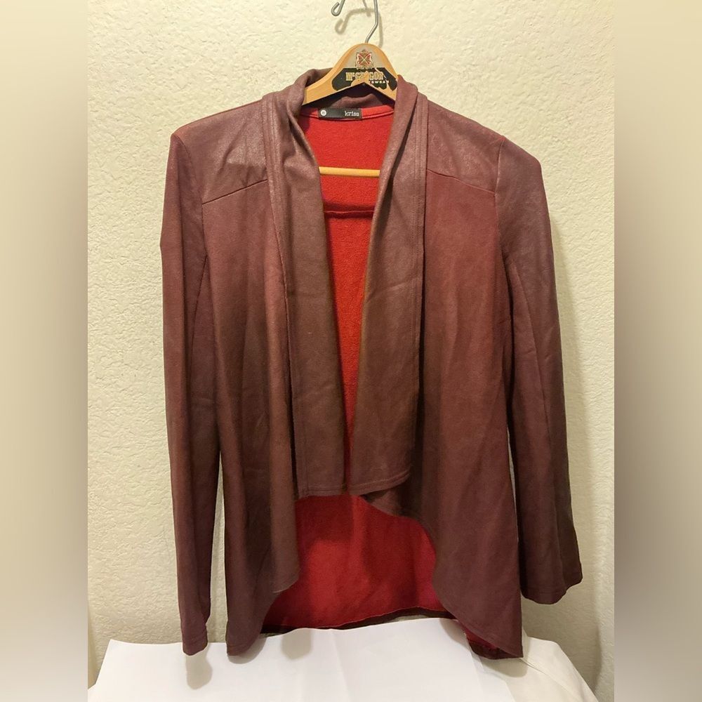Krisa Women’s Size M Moto Coated Jacket Stretch Modal Casual